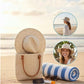 🏆LAST DAY 50% OFF：ONLY £18.99!!💥☀️Women’s Foldable Knit Fedora Sun Hat👒Breathable Lightweight Packable Wide Brim Beach Sun Hat✨