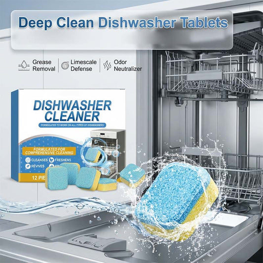 Last Day 50%OFF🧼12-Count Deep Cleaning Dishwasher Tablets