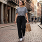 ⏳LAST DAY SALE 50% OFF !!📢Women's Casual High-Waist Wide-Leg Pants
