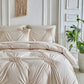 🛏️2026 HOT SALE 35000+ Sold 50% OFF! 💤🌙Elegant Tufted Floral Pinch Pleat Duvet Cover Set, Premium Soft Breathable Bedding Set, Stylish Cozy Bedroom Decor with Pillowcases