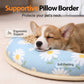 🔥Summer Hot Sale 50% OFF🧊Summer Cooling Dog Bed with Rattan Mat and Supportive Pillow Border