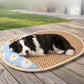 🔥Summer Hot Sale 50% OFF🧊Summer Cooling Dog Bed with Rattan Mat and Supportive Pillow Border