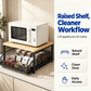 🍳🏠 LIMITED-TIME 50% OFF! 2-Tier Microwave & Coffee Station Organizer – Slide-Out Storage Drawer, Space-Saving Design & Sturdy Iron-Wood Build ✨