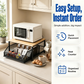 🍳🏠 LIMITED-TIME 50% OFF! 2-Tier Microwave & Coffee Station Organizer – Slide-Out Storage Drawer, Space-Saving Design & Sturdy Iron-Wood Build ✨