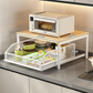 🍳🏠 LIMITED-TIME 50% OFF! 2-Tier Microwave & Coffee Station Organizer – Slide-Out Storage Drawer, Space-Saving Design & Sturdy Iron-Wood Build ✨