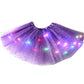 🏆 Last Day 50%OFF!🎁LED Light Up Sequin Tutu Skirt Star Mesh Princess Skirt for Girls and Adults