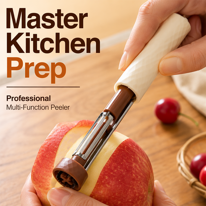 3-in-1 Retractable Fruit Peeler and Corer with 304 Stainless Steel Blade