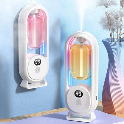 🌿💨 50% OFF! Automatic Aromatherapy Diffuser – 5-Gear Mist, Wall-Mount & Desktop, Colorful Night Light