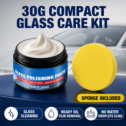 🔥50% OFF🔥 Car Glass Oil Film Remover – Eliminates Glare & Wiper Smears, Repels Rain, Works on All Glass – Sponge Included! 🚗
