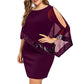 ⌛Limited Time Sale 50% OFF🔥👗Women's Irregular Sequin Patchwork Cold Shoulder Dress✨