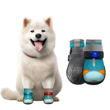 Breathable Mesh Dog Shoes with Luminous Design