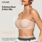 💞💞Womens Strapless Bras Push Up Bandeau Bra Non Slip Wireless Supportive Padded Bras Seamless Comfortable Tube Jelly Bra