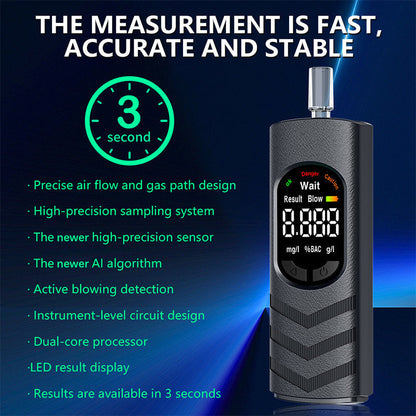 📢 50% OFF! 👻🍺 A Message From Beyond: Don't Drink & Drive! 🚔 | Rechargeable Alcohol Tester with LCD Screen & Voice Broadcast 🥴🍻