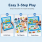 🧠 Magnetic Quiet Book for Boys Girls – Folding Interactive Puzzle Toy