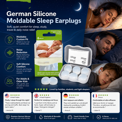 Silicone Moldable Sleep Earplugs