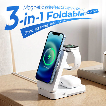 💡LAST DAY SALE 50% OFF📱50K+ SOLD🔋 3-in-1 Foldable Magnetic Charging Stand for Everyday Devices