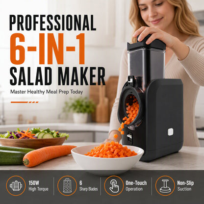 6-in-1 Electric Food Processor Vegetable Chopper