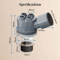 5-Way Sink Drain Pipe Adapter with Anti-Odor Valve