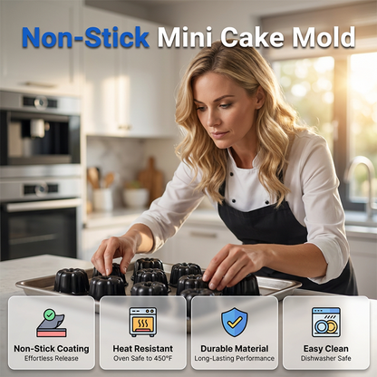 Carbon Steel Mini Pumpkin-Shaped Cake Mold
