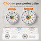 Modern Decorative Wall Clock Battery Operated No Drilling Hanging Clock for Living Room Bedroom and Kids Room
