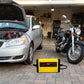 Universal 12V motorcycle battery charger with clamps