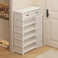 👟 Dustproof Shoe Rack: 360° Protection, Removable Shelves, Dual Drawers, Compact Vertical Design