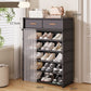 👟 Dustproof Shoe Rack: 360° Protection, Removable Shelves, Dual Drawers, Compact Vertical Design