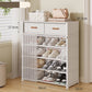 👟 Dustproof Shoe Rack: 360° Protection, Removable Shelves, Dual Drawers, Compact Vertical Design