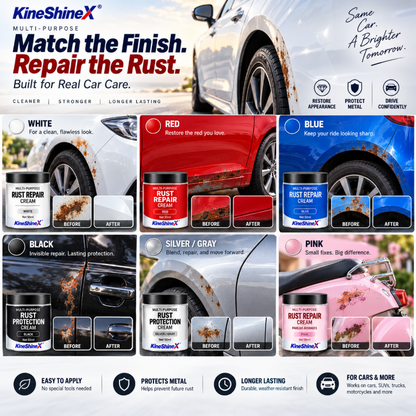 📢Color-Matched Rust Remover Cream | Restore & Protect Cars, Fences & Metal Surfaces