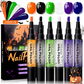 🎃 Halloween Nail Polish Pen Set: Quick-Dry, Odorless, Water-Based, 4 Festive Colors, Pen-Style