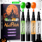 🎃 Halloween Nail Polish Pen Set: Quick-Dry, Odorless, Water-Based, 4 Festive Colors, Pen-Style