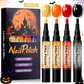 🎃 Halloween Nail Polish Pen Set: Quick-Dry, Odorless, Water-Based, 4 Festive Colors, Pen-Style