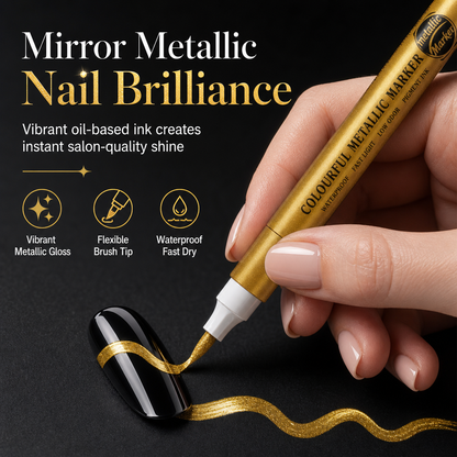 Metallic Acrylic Paint Markers with Soft Brush Tip