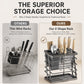 Carbon Steel Kitchen Knife Rack and Cutlery Organizer