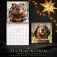 📅 2027 Capybara Calendar – Cute Monthly Fun & Cheerful Decor