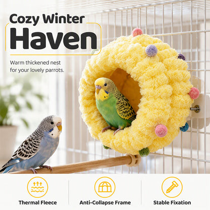 🌿 Soft Hanging Bird Bed with Plush Fleece Interior for Small Bird Cages
