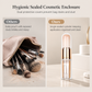 Portable Retractable Makeup Brush Set Multifunctional Travel Cosmetic Tool with Powder Blush and Silicone Lip Brush