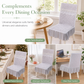 Universal Dining Chair Slipcover with Seat and Backrest