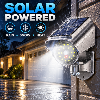 Solar Motion Sensor Security Light with Voice Alarm