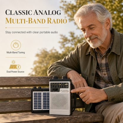 Portable Rechargeable Mini FM Pocket Radio with Solar Charging