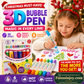 🔮Magic Pen – Draw 3D with one stroke!🎄 DIY Bubble Popcorn Drawing Pens